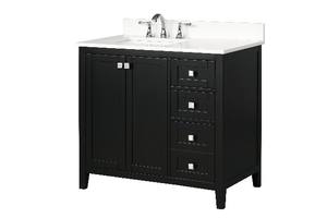 Meuble-lavabo moderne noir américain avec pièces de rechange offertes - Product Image 3