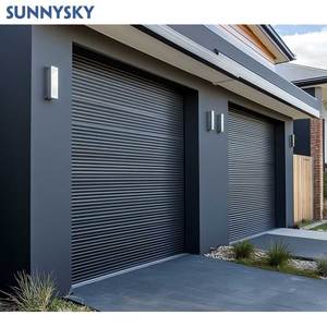 Sunnysky <span class=keywords><strong>Porte</strong></span> intérieure <span class=keywords><strong>motorisée</strong></span> insonorisée en aluminium <span class=keywords><strong>de</strong></span> couleur noire Portes tempête à enroulement <span class=keywords><strong>Porte</strong></span> à volet roulant <span class=keywords><strong>Porte</strong></span> <span class=keywords><strong>de</strong></span> <span class=keywords><strong>garage</strong></span> en aluminium - Product Image 1