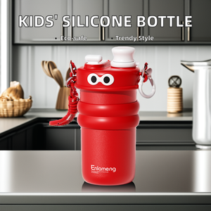 <b>Kid</b>-Friendly Food Grade Silicone Sippy Cup Portable <b>Water</b> <b>Bottle</b> with Safe Straw for Summer Multifunctional Feeding Design - Product Image 3