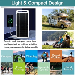 Portable 5 volts 6v 6Watt haute efficacité Mono Flexible chargeur de panneau solaire câble USB pour téléphone portable caméra ventilateur Camping lanterne - Product Image 4