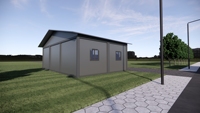 Garage Conteneur Préfabriqué Pliable à Faible Coût, Box de Rangement Mobile en Acier pour Voitures avec Porte à Enroulement pour Entrepôts
