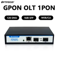 OPTFOCUS OFS3501 Mini GPON OLT 1 Puerto 1PON VLAN 10G Uplink Conector SCUPC Alimentación CC 12V 2A Fuente de Alimentación POE para 128 ONU