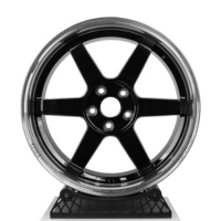 Jantes forgées noires polies Volk TE37 18 19 20 21 22 pouces 5x114.3 5x120 5x112 pour BMW E46 Nissan Honda Civic Type R JDM
