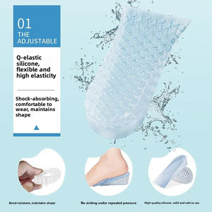 Solette Rialzanti Regolabili Invisibili <span class=keywords><strong>in</strong></span> Gel di <span class=keywords><strong>Silicone</strong></span> con Supporto per Arco Plantare e Cuscino d'Aria per Uomini e Donne - Product Image 3