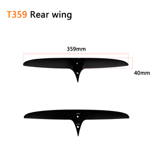 JFS Ultra Lightweight Carbon Fiber Aluminum Hydrofoil Rear Wing-Black Variety Sizes Customizable Unisex <b>Surfing</b> Accessories Rear - Product Image 4