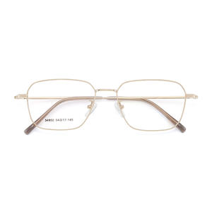 กรอบแว่นตาโลหะทรงสี่เหลี่ยมผืนผ้าสำหรับผู้ชาย Danyang รุ่น 34950 54-17-145 เลนส์เรซิ่นแบบเต็มกรอบกันลื่น - Product Image 1