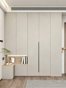 Armoires sur mesure <span class=keywords><strong>pas</strong></span> chères avec portes battantes, armoire moderne en bois pour chambre à coucher avec penderie - Product Image 5