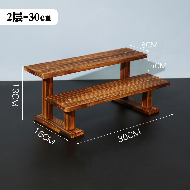 Carbonized two-layer [Solid wood frame] 30CM