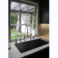 CBMMart Fenêtres en aluminium à double vitrage trempé pour villa bien aérée Fenêtre en PVC Fenêtre manuelle en aluminium à auvent
