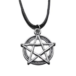 Collar de Cadena de Eslabones Plateados de <span class=keywords><strong>Fullmetal</strong></span> <span class=keywords><strong>Alchemist</strong></span> con Colgante de Círculo de Homunculus, Regalo para Hombres y Mujeres, Joyería de Anime, Accesorios, Collar - Product Image 1