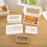 Boîtes à gâteaux en carton rigide transparent en gros, emballages de boulangerie multi-tailles pour pain, desserts et pâtisseries