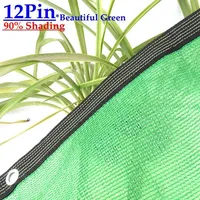 Filet d'ombrage vert anti-UV en HDPE à 3 à 12 brins pour gazebo extérieur, auvent, serre, jardin, piscine