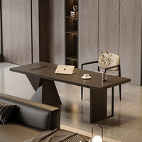 Escritorio de Oficina de Diseño de Alta Gama, Escritorio de Computadora de Madera Maciza Ecológica de Grado E0, Escritorio de Estudio Clásico Ergonómico y Duradero