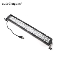 Barre lumineuse tout-terrain Autodragons à double rangée droite 22,4 pouces 120W, barres lumineuses LED pour camion 22,4 pouces pour Wrangler Tractor