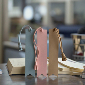 Promotional Bookmarks New Creative Bookmark With Tassel PU Leather Book Markers for Books Notes