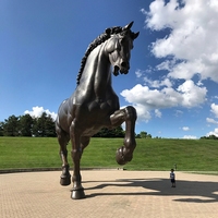 Sculpture de cheval arabe en cuivre et bronze antique Norton pour décoration extérieure de jardin, statue d'animal personnalisée en laiton moulé