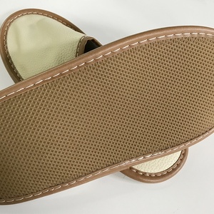 방수 PU 슬리퍼 홈 호텔 여행 항공사 사용 럭셔리 실내 가죽 슬리퍼 - Product Image 6
