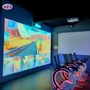 Attraction cycliste dynamique multijoueur, course de vélos AR, projection interactive pour centres familiaux ZS-IP021022 Dynamique multijoueur - Product Image 2