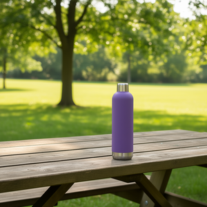 OEM Sports Stainless Steel Vacuum <b>Flask</b> 500ml Insulated Water <b>Bottle</b> Leak-Proof BPA Free Purple Rubber Coating Small Mouth - Product Image 2