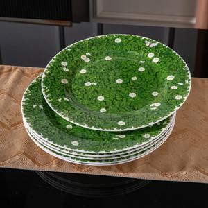 Juego de Cubiertos de Porcelana Fina con Diseño Floral de 6 Piezas, Estilo Americano, No Tóxico, Acabado Brillante, Ideal para Regalos y Celebraciones de Bodas - Product Image 1