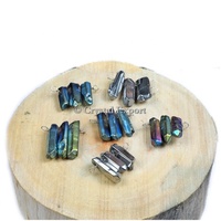 Compre en Línea Colgantes de Cristal Aura con Mezcla de Piedras Curativas de Plata de Ley - Estilo Clásico Unisex para Aniversario