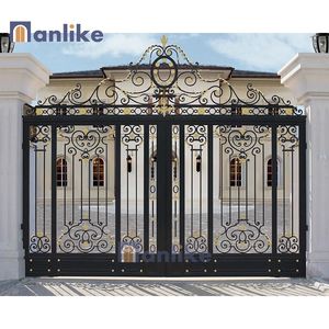 Puerta <span class=keywords><strong>de</strong></span> <span class=keywords><strong>Hierro</strong></span> Forjado Moderna para Exteriores, Diseño Personalizado <span class=keywords><strong>de</strong></span> Reja para Jardín y Entrada <span class=keywords><strong>de</strong></span> Vehículos, Resistente a la Oxidación, <span class=keywords><strong>de</strong></span> Anlike Luxury Home - Product Image 6