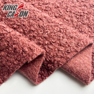 KINGCASON fabbrica diretta eco-friendly materiale borgogna cricche tessuto orsacchiotto per tappezzeria decorazioni - Product Image 6