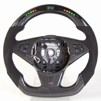 Volant sport en cuir et fibre de carbone de haute qualité avec LED pour Série 5 E60 E61 530 523 525