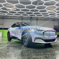 Fabricants vendant l'exposition Dimmable Garage voiture beauté réparation hexagone lumière LED voiture détaillant