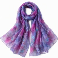 Foulard en gaze imprimé floral pour femme Bali, motif rose vintage, léger, automne/hiver, 180x70cm, accessoire décontracté pour chemise, voile transparent pour le cou