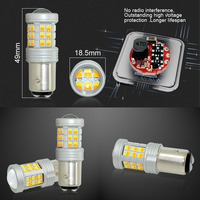 Ampoules LED Switchback 3157, double couleur vert/blanc, 2835 36SMD, remplacement pour feux de stationnement de voiture, feux de jour DRL