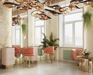 Tùy Chỉnh Thời Trang Phụ Nữ Của Tóc Salon Thiết Kế Nội Thất Vẻ Đẹp Salon Thiết Kế Trang Trí Nội Thất Cửa Hàng Cắt Tóc Bộ - Product Image 2