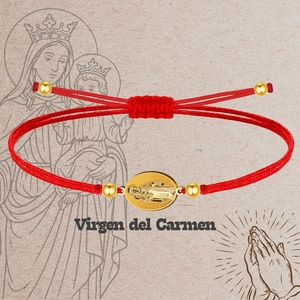 Vergine di Carmen bracciale in acciaio inox Fine ciondolo santo e gioielli di ispirazione cattolica - Product Image 2