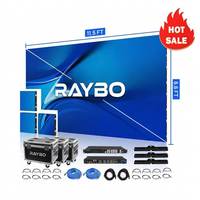 Système de mur vidéo LED clé en main RAYBO P1.9 P2.6 P3.9 Never Black, écran flexible incurvé pour location intérieure, panneau d'affichage de scène