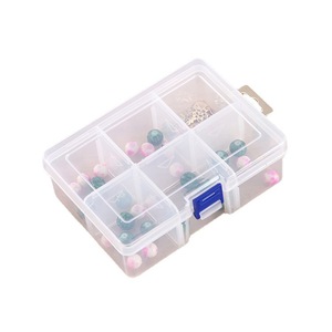 Plastic Storage Box 6 Compartment With Snap Lock Cover For Jewelry Organizing Daily Necessities - Product Image 3