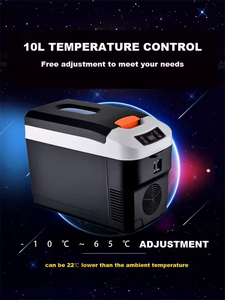 Mini-réfrigérateur de voiture 10L, réfrigérateur DC12V, refroidisseur portable thermoélectrique, chauffage en option. - Product Image 3