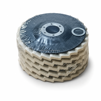 Disque à lamelles en feutre de laine de 4,5 pouces (115 mm) pour meuleuse d'angle, polissage miroir de l'acier inoxydable