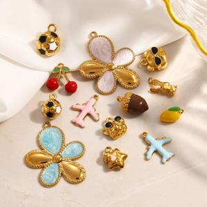 Dijes de Acero Inoxidable para Joyería DIY, Colgantes de Flores, Frutas, Animales y Estrellas, Accesorios Unisex, Origen Yiwu PJ93906 - Product Image 1
