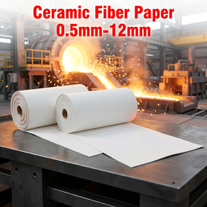 Papier en fibre céramique 6 mm 1260°C, densité 96 kg/m³, pour joint d'expansion <span class=keywords><strong>de</strong></span> four à <span class=keywords><strong>verre</strong></span>, solution d'ingénierie, approvisionnement en vrac - Product Image 2