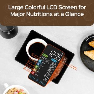 Balance alimentaire intelligente en verre trempé, balance numérique de cuisine, balance électronique de nutrition <span class=keywords><strong>avec</strong></span> application, alimentation USB, 5 kg - Product Image 2