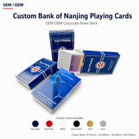 Cartes à jouer personnalisées Banque de Nanjing |   Jeu de cartes de poker OEM ODM pour entreprise avec boîte en papier pour usage familial