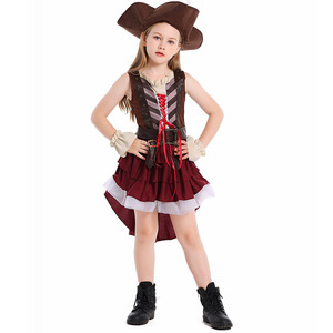 Fantasia de Pirata Elizabeth para Carnaval e Halloween, Traje de Caçadora, Capitão, Vestido de Personagem de Filme para Meninas - Product Image 2