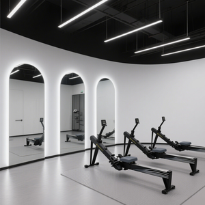 Miroir <span class=keywords><strong>de</strong></span> gym rétroéclairé mural LED pleine longueur, style Art Déco, pour studio <span class=keywords><strong>de</strong></span> yoga ou grand miroir LED <span class=keywords><strong>de</strong></span> <span class=keywords><strong>salle</strong></span> <span class=keywords><strong>de</strong></span> <span class=keywords><strong>bain</strong></span> - Product Image 2