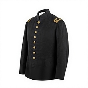 Factory Manufacturing 100% <b>Woolen</b> Fabric High Quality Handmade Black Color Frock Coat for Men's - Product Image 1