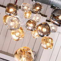 Lustre en cristal personnalisé de design moderne et luxueux pour hôtel, escalier, décoration