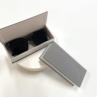 Étui à lunettes en cuir PU avec logo personnalisé, étui rigide rectangulaire pour lunettes, grande capacité, étui de rangement portable pour lunettes de vue