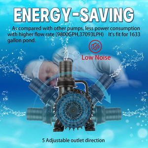 Ul-Listed Watergeboorte PS-1700 1700gph-1 = 220W Dompelpomp Grote Outdoor Elektrische Waterval Pomp Voor <span class=keywords><strong>Aquarium</strong></span> - Product Image 5