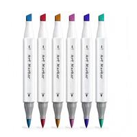 Ensemble de marqueurs acryliques à double pointe Bview Art 168 couleurs - Stylos d'art professionnels avec sac de transport en tissu pour étudiants et artistes