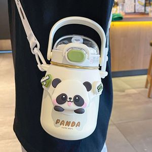 Linda Botella de Agua de Acero Inoxidable con Aislamiento al Vacío, Diseño de Panda de Dibujos Animados, Regalo de Regreso a la Escuela para Niños, 820 ml, Venta al por Mayor - Product Image 4