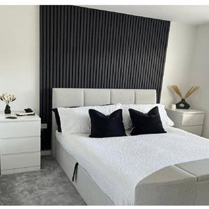 Paneles de pared acústicos de <span class=keywords><strong>madera</strong></span> de <span class=keywords><strong>imitación</strong></span> modernos de alta densidad <span class=keywords><strong>listones</strong></span> de <span class=keywords><strong>madera</strong></span> maciza ligeros ecológicos para uso en gimnasio al aire libre - Product Image 2